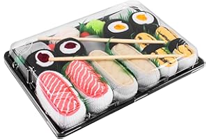 RAINBOW SOCKS Sushi Socks Box - 5 paire de Sushi CHAUSSETTES en Coton pour Fammes et Hommes, Multicolore, 41/46