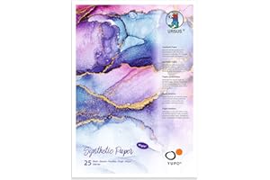 Ursus Yupo Lot de 25 Feuilles de Papier 85 g Format A4 synthétique Lisse Surface déchirure et à l'eau, résistant à la lumière UV, 100% Recyclable, Polyvalent, Polypropylène (PP), Blanc, Set Pièces