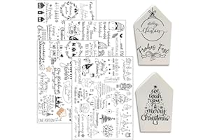 ‎HONGMA Hongma Rub On Sticker 19x14cm-Großformat Weihnachten Transfers 4PCS Sprüche für Raysin für Keraflott Glas Holz DIY Deko Rub On Folie Rubons Aufkleber (weihnachten kompliziertes Muster)