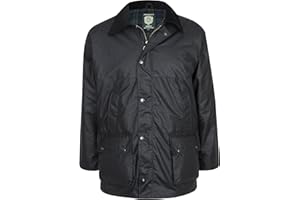 Portmann Mens Premium Quality Padded Wax Jacket Made in UK