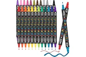 COLPART Marqueurs Acrylique -marqueur peinture Feutre Acrylique 24 couleurs stylo noel– roche, toile, plastique, métal, bois et pierre, marqueurs D'oeufs De Pâques Et De Citrouilles