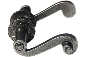 UHRIG béquille de porte poignée antique pour portes et portails fer forgé noir