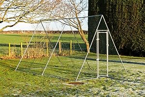 Alphapet Large Heavy Duty Walk In Chicken Run Coop Galvanised Steel Cage suitable for Pets Hens Rabbit Dogs Ducks Chickens Poultry in 2 Sizes (2.5m x 3m | 2.5m x 4m) (2.5m x 3m (Without Cover))