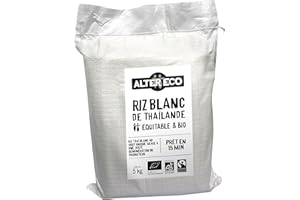 ALTER ECO - Riz Thaï Bio et Équitable 5 kg - Riz Équitable Origine Thaïlande - Prêt en 15 Minutes