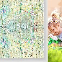 LUTE Película De Privacidad Para Ventana, Diseño De Arco Iris, Adhesivo