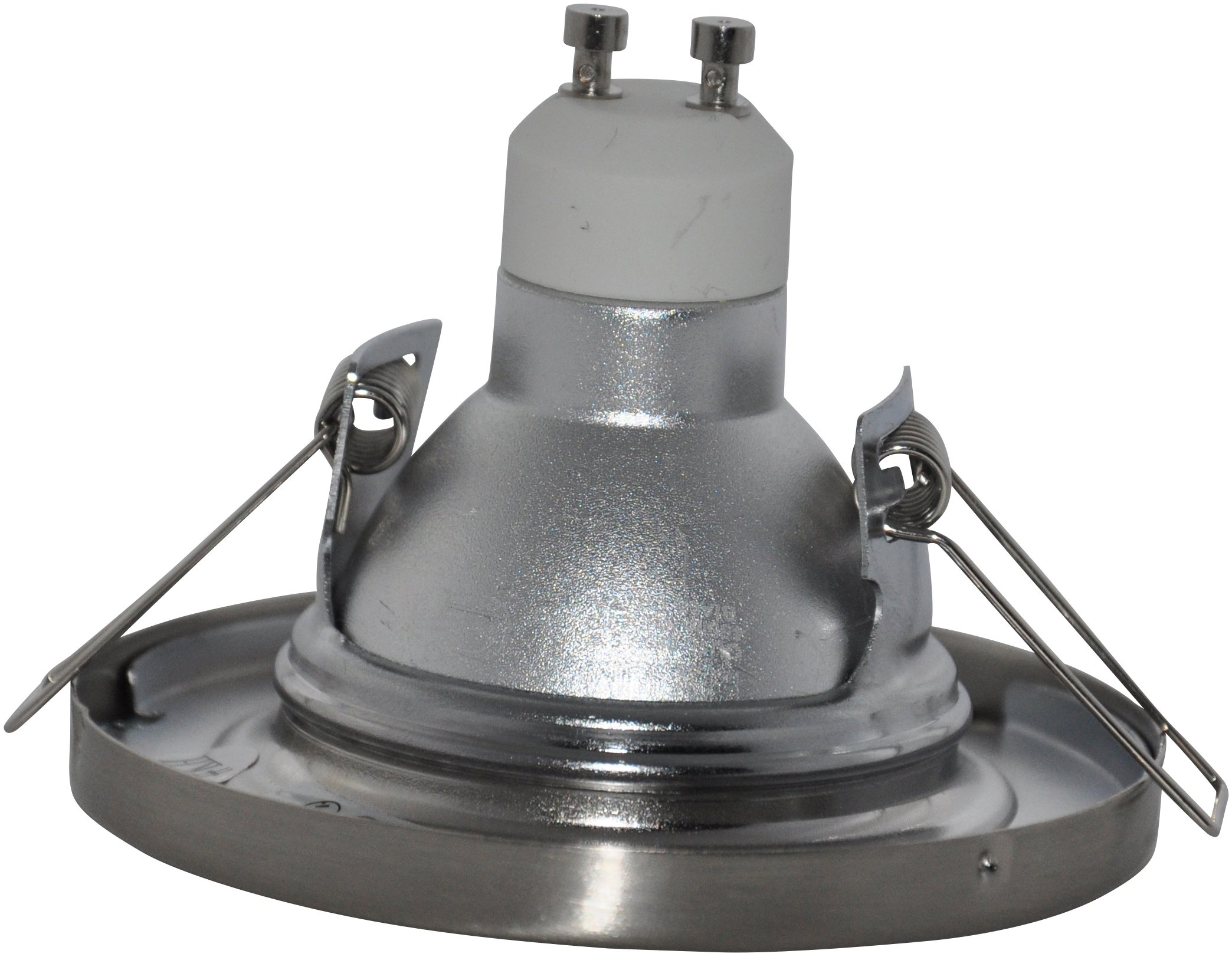 2er Set Bad Einbaustrahler IP65 rund Edelstahl gebürstet 5Watt LED