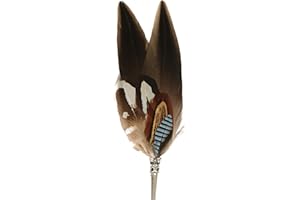 Hut Breiter Véritable ressort de chapeau – de coq en fibre, hâteau de chêne, fabriqué à la main – Accessoires pour le chapeau de costume – Avec gaine – 11 x 3 cm.