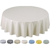 Home Direct Oilcloth Tablecloth, Round 160 cm Beige