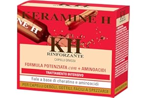 Keramine H Fiala Rinforzante Rossa, a base di Cheratina e Aminoacidi, per capelli grassi 10 x 10 ml