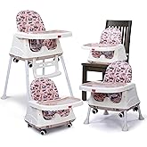 LuvLap 4 in 1 High Chair for Baby, Toddler Feeding Booster Seat with Wheels, 3 Height adjustments, with Cushion, 6 Months to 