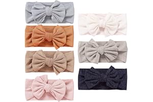 Hocaies Fascia Capelli Neonata Fascia Capelli Bambina Elastica Capelli Fasce per Capelli Bambina Morbido Fiocco Turbante Neonata Accessori per Capelli (B03)