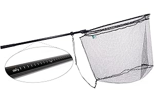 Zite Retino per pesce predatore gommato con tracolla – retino pieghevole e luccioperca grande 165 cm