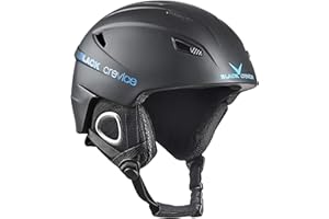 Black Crevice Kitzbühel Casco da Sci I Casco da Sci Design Sportivo in Diversi Colori I Casco da Sci Uomo & Donna I Casco in policarbonato I Casco da Sci Traspirante I Taglie Regolabili (L, Nero/Blu)