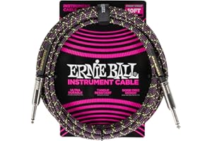 Ernie Ball Cavo per Chitarra Intrecciato, Dritto/Dritto, 3 m - Purple Python