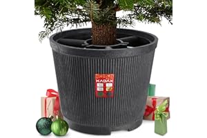 ‎KADAX KADAX Stojak na choinkę, z recyklingowanego tworzywa sztucznego, do żywej choinki, pasuje do drzewek do 250 cm, kolor grafitowy