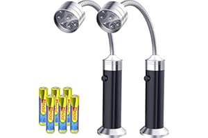 FIREOR BBQ Grill Light Grilling Accessories for Outdoor, Barbecue Magnetic LED Lights Flexible Gooseneck Weather Resistant, Men Dad Gifts Pellet Weber Traeger Smoker Pit Boss Blackstone Griddle Gadget 2 Pack