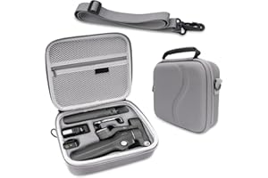 GHORA Tasche für DJI OSMO Mobile 8, 7P, 7, Tragbare Aufbewahrungstasche für OSMO8 OSMO7 OSMO7P Gimbal-Stabilisator-Zubehör, PU-Hartschalen-Schutzhülle, Schultertasche