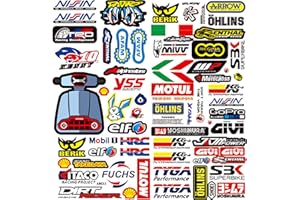 AHLMA 3 Hojas de Pegatinas Moto Pegatinas Coche Tuning Adhesivos moto Pegatina Personalizada Adecuadas para Motocicletas, Vehículos Eléctricos, Carreras, Cascos de Scooter y Motos de Motocross, etc(D)