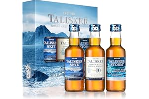 ‎TALISKER Talisker Probierset Single Malt Scotch Whisky, Geschenkset für Whiskyliebhaber und Neulinge, geeignet als Geschenk zu Weihnachten, 3x0.05l