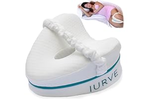IURVE® Beinkissen zum Schlafen, Lendenkissen, Nackenstützkissen, Memoryschaum, mit waschbarem Bezug, ideal für Schwangerschaft und Stillzeit, lindert Rückenschmerzen und Ischias