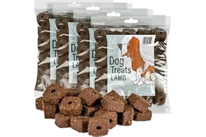 MERSJO Friandises d'entraînement pour chien - 2000 g de nourriture sèche pour chien - Friandises pour chiens - Entraîneur de viande séché en douceur - Disques de viande avec viande d'agneau