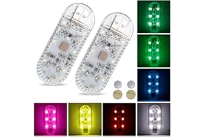 SUNSHINE SMILE Luces LED Coche, 2PCS Táctil Control Interior, Iluminación Interiores Automóvil, Atmósfera Ambiental
