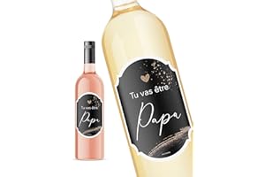 JOLI COON JoliCoon Etiquette Bouteille Annonce Grossesse - Cadeau Futur Papa - Tu Vas être Papa