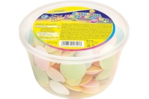 Woogie Fliegende Untertassen – 127 g ca. 100 Stück – Bunte Brause-UFOs aus Esspapier – Für Partys, Kindergeburtstage & Candy Bars – Inkl. Naschwerk® Sticker