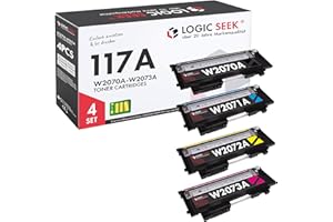 Logic-Seek 4 X Toner kompatibel zu HP 117A W2070A W2071A W2072A W2073A für HP Color Laser 150 150a 150nw MFP 178 178nw 178nwg 179 179fnw 179fwg