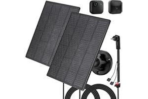 Solarpanel für Blink Kamera Outdoor, 3W Solarmodul Kompatibel mit Blink Outdoor 4 (4. Gen)/(3. Gen) XT3/XT2/XT-Kamera, mit Micro USB & Type-C, 13,12ft Ladekabel, IP65 Wasserdicht, 2 Pack