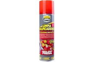 ABC CAR CLEANERS MOT60003 Spray Limpia Salpicaderos Aroma Fresa con Silicona Protectora, 120 ml, Rojo, El embalaje puede variar