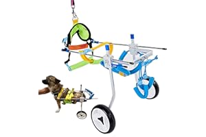 HobeyHove Fauteuil Roulant Réglable pour Chien, pour Fauteuils Roulants pour Animaux De Compagnie avec Pattes Arrière Handicapées, Aider Les Animaux à retrouver Leur capacité de Marche(7 Tailles-XS)