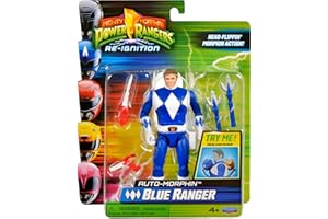 PLAYMATES Power Rangers Mighty Morphin Auto-Morphin Blue Ranger Action Figure