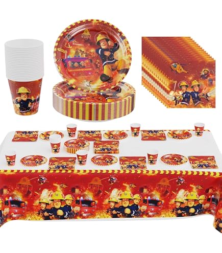 Vajilla Desechable De Navidad - 61 Piezas Para 20 Personas, Platos, Vasos, Servilletas Y Mantel