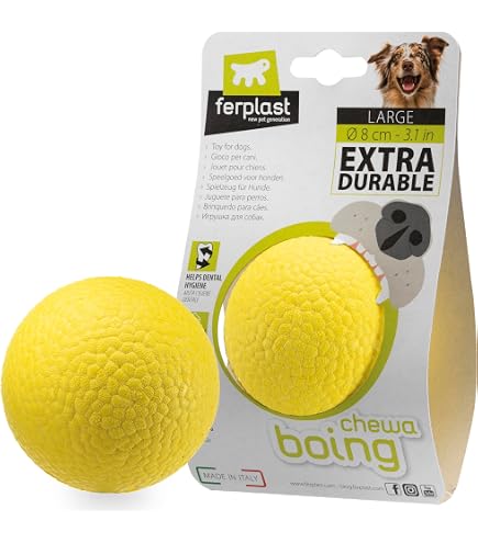 LaRoo Palla Interattiva Per Cani Con Snack - 9 Cm - Giocattolo In Gomma Morbida Per Cani Medi E Grandi