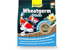 Tetra Pond Wheatgerm Sticks – Alimentation Equilibrée aux Germes de Blé pour Poissons de bassin – Recommandé en automne et au printemps – Riche en fibres – Très Energétique - 4 L