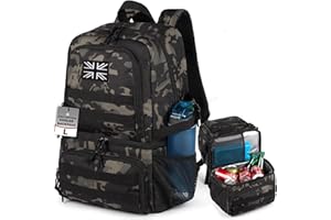 BUNNYCHIC Tactical Double Deck Cooler Backpack for Men,Large Lunch Backpack With 2 Compartment,Soft Cooler Bag