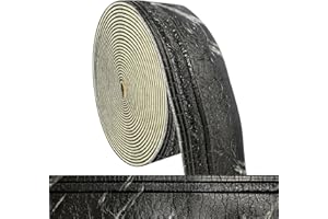 BCUUOZEEING Cenefa autoadhesiva – 10 m x 10 cm x 5 mm – Molduras de estuco 3D para pared, autoadhesivas, resistentes al agua, borde de pared, listones autoadhesivos, ribetes para esquinas, líneas, techos