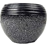 PLANT DESIGN HOME DECORATION BLACK GRANITE CUBE FLOWER POT FLOWER POT SALON FLOWER HOLDER LARGE SIZE