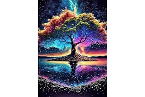 Alluring Kit de Pintura Diamante, DIY Diamond Painting Kit Completo 5D Pintura Diamante Kit para Principiantes Bordado Punto de Cruz Painting para Adultos Niños Decoración pared Hogar 30x40cm