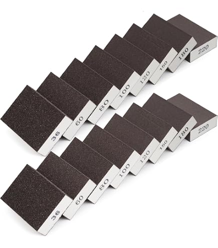 Blocs De Ponçage Lavables Réutilisables - 6 Pièces 120x100 Mm - Grain 120 - Pour Bois, Métal, Peinture