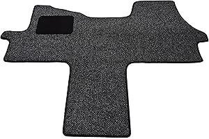 MERTEX Doormat Driver's Cab Rug Dirt Trapper Velour Compatible with Ducato 250, Boxer II, Jumper II from 2006 Onwards in 3 Colours SFC (Anthracite-Mottled, Driver's Cab Rug)