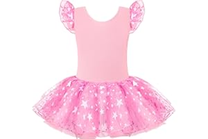 Mulnall Girls Dance Leotard for Ballet Long Sleeve Tutu Skirt Sparkly Sequins Dance Dress (Toddler/Little Girl/Big Girl)