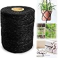 Azonee Jute Twine, 333 Feet Rope String 3 Ply 2mm Thickness for Decoration, Garden, Floristry, DIY Arts, Bundling Crafts & Wrapping, 1 Roll Pack (Black)