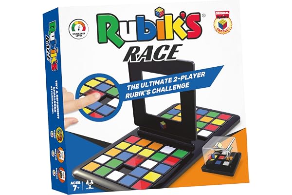 IDEAL , Rubik's Race game: The ultimate 2 player Rubik's Challenge! , Two player Family Games , For 2 Players , Ages 7+