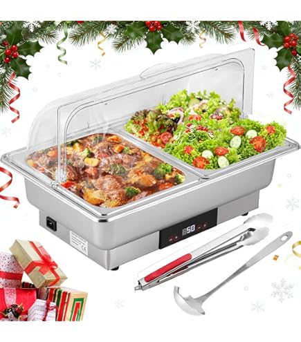 LXX 9L Chafing Dish Buffet Chauffant INOX Chauffe Plat Electrique