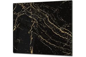 CONCEPT CRYSTAL ORIGINALE tagliere in VETRO temperato – Copri-piano cottura a induzione –Tagliere pezzo UNICO (60x52 cm) o DUE pezzi (30x52 cm ognuno); D22 Marmi 2 Serie