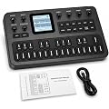 Elprico Synthétiseur FM Portable 27 Touches avec Bluetooth MIDI et (BLACK) | Moteur à 6 Opérateurs, 32 Algorithmes, 128 Préréglages D'usine, Séquenceur 16 étapes, écran TFT, Batterie 2000 MAh