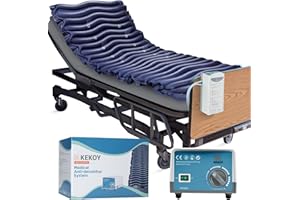 ‎KEKOY Kekoy Wechseldruckmatratze mit Mikro-Luftlöchern, Antidekubitus Matratze für Dekubitus Grad I, Leise Pumpe und wasserdicht, für Krankenhaus, Zuhause, medizinisches Bett - 191 x 91 cm (Blau)
