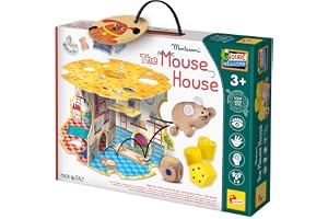Lisciani - Montessori Wood - Mushuset med 3D-Bana i Trä - Från 3 År